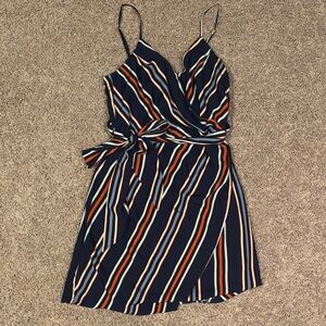 Essue Navy Striped Mini Dress